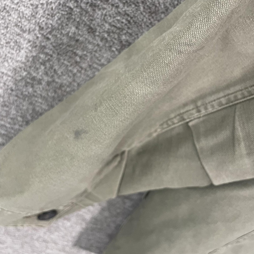 Vtg Orvis Barn Chore Coat Ames Large Forest Green Workwear Heavy Duty Distressed - Picture 12 of 13